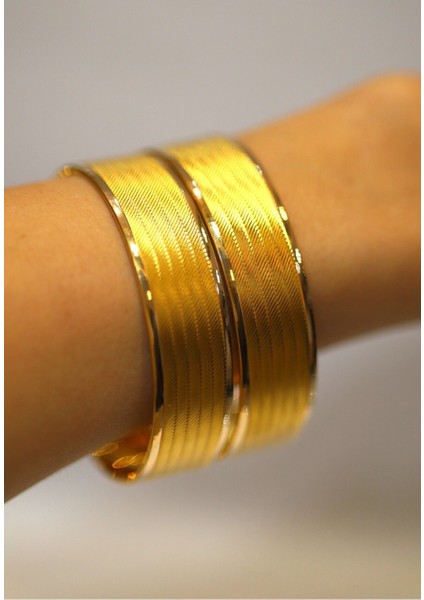 14 Ayar Altın 15 mm Trabzon Hasırı Ikili Bilezik fiyatları