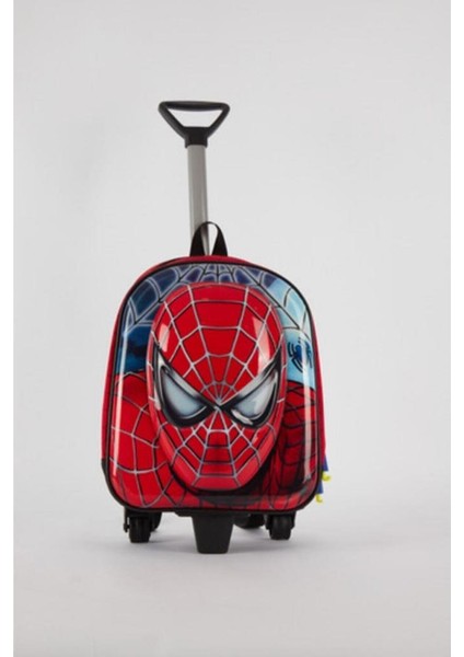 Spiderman Çekçekli Anaokulu ve Kreş Çantası