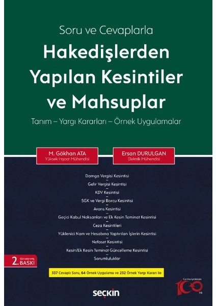 Hakedişlerden Yapılan Kesintiler ve Mahsuplar - M. Gökhan Ata