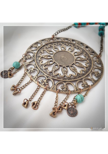 Ashantı - El Yapımı Etnik Otantik Bohem Kadın Erkek Kolye - ZJA-K-0193 fırsatları