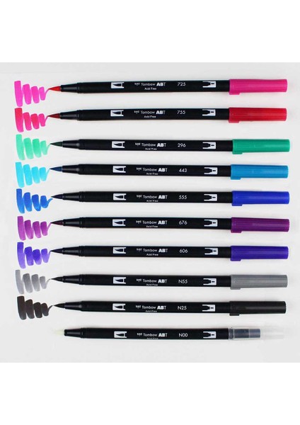 : Ab-T Dual Brush Pen : Grafik Kalem Seti : 10 Renk (Galaksi Renkleri) fiyatları