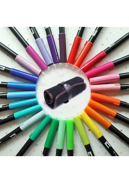 : Ab-T Dual Brush Pen : Modern Kaligrafi Kalem Seti : 14 Renk modelleri