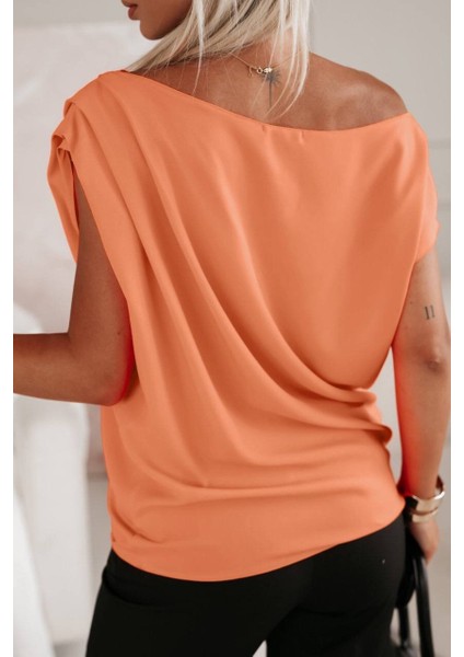 Kadın Omuz Detay Sandy Kumaş Bluz modelleri