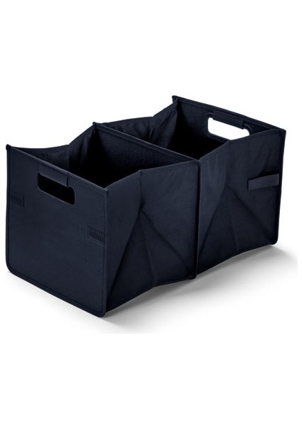 Katlanabilir Bagaj Kutusu Lacivert Kumaş Polyester 54x33x28 cm 20 kg Taşıma Kapasitesi