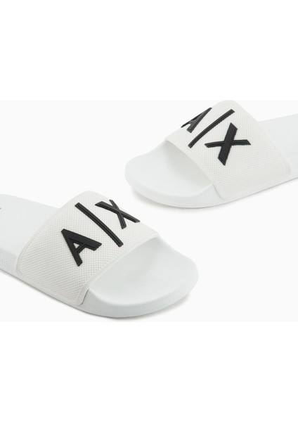 Beyaz - Siyah Erkek Plaj Terliği XUP001 modelleri