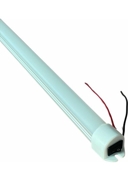 12V FLORESAN TAVAN LAMBASI LEDLİ ANAHTARLI BEYAZ (BUZLU CAM) (100 CM)