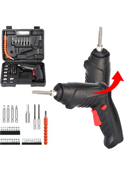 Taşınabilir Elektrikli Tornavida Seti 3.6V 47 Parça (Yurt Dışından)