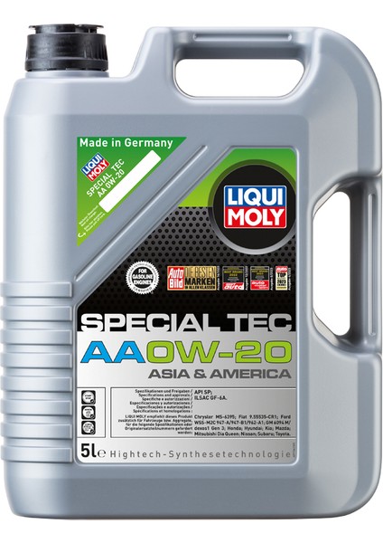 Liqui Moly Special Tec Aa 0W-20 5 Litre Motor Yağı (Üretim Yılı: 2023)