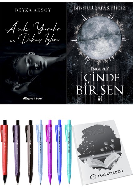 Içinde Bir Sen 1 Engerek Binnur Şafak Nigiz ve Epsilon Yayınevi Açık Yaralar ve Dikiş Izleri Beyza Aksoy 2li Set