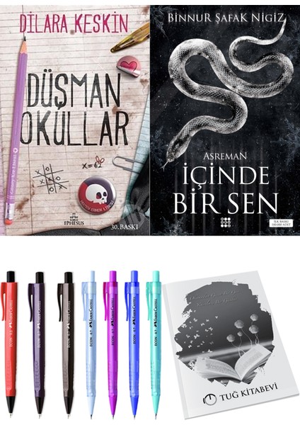 Içinde Bir Sen 2 Asreman Binnur Şafak Nigiz ve Ephesus Yayınları Düşman Okullar 1 Dilara Keskin 2li Set