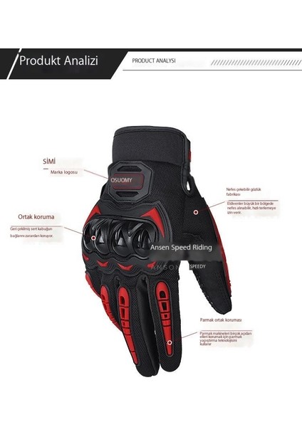 Motosiklet Eldiveni Binici Erkek Tam Parmak Koruyucu Kabuk Anti-Düşme Dokunmatik Ekran Nefes Alabilir (Yurt Dışından) modelleri