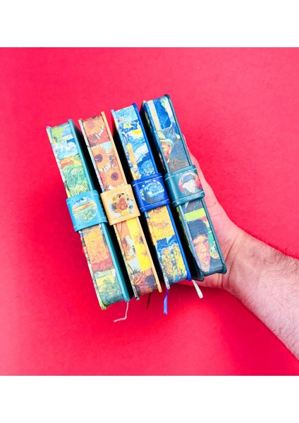 Van Gogh Kolaj Tasarımlı Mıknatıs Kapaklı Defter BM-1204 fırsatları