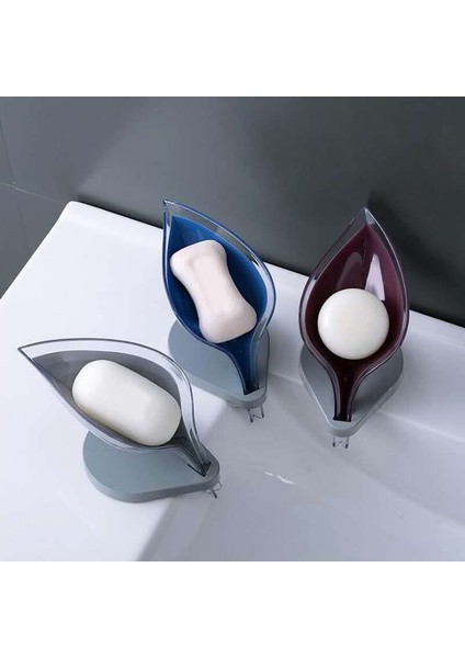 Koyu Gri Tarzı Sabun Tutucu Lavabo Sünger Süzgeç Kutu Yaratıcı Emme Bardak Sabun Saklama Kurutma Rafı Temizlik Fırça Kılıfı Banyo Malzemeleri (Yurt Dışından) fırsatları