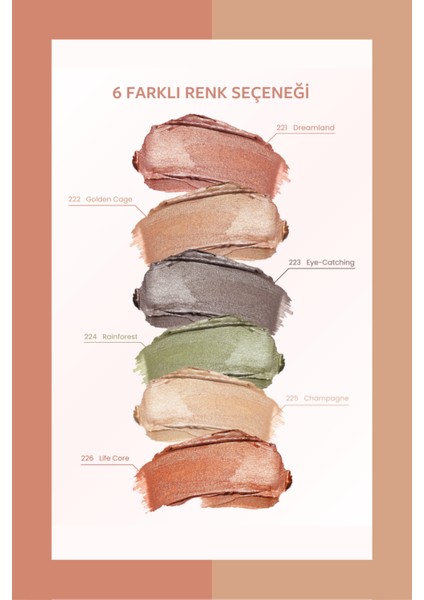 Glow Liquid Eyeshadow Set - Likit Far 221 + 222 + Togin Çanta Hediye modelleri