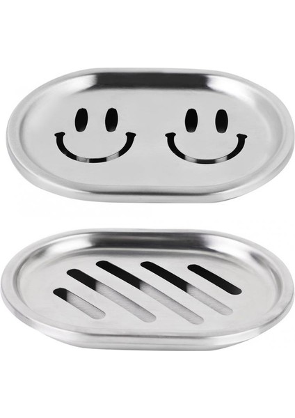 Gülümseme Stili Iki Katmanlı Sabunluk Tabaklı Süzme Paslanmaz Çelik Sabun Kabi Tutucu Kap Konteyner Sabun Tepsisi Banyo Düzenleyici Aksesuarlar (Yurt Dışından) fiyatları