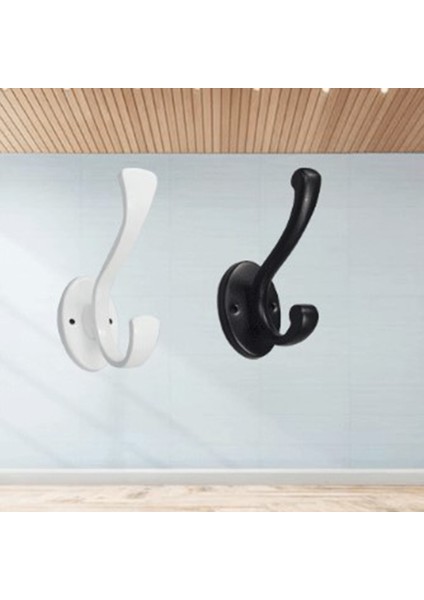 Br Tarzı 1 Adet Ağır Hizmet Palaska Duvara Monteli Şapka Askısı Çift Çatal Retro Palaska Asılı Siyah Beyaz Renk (Yurt Dışından) indirimleri