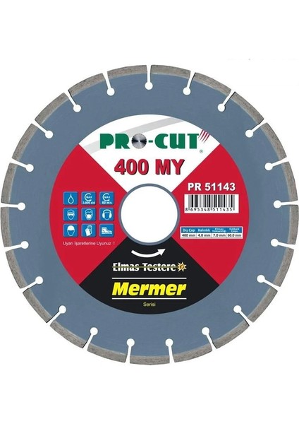 Procut PR51144 450MM Mermer Kesme Bıçağı