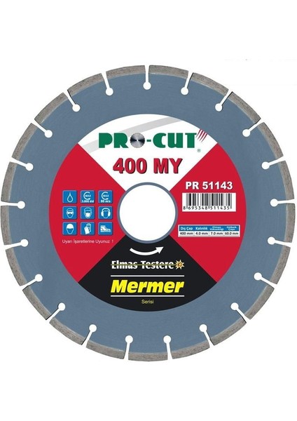 Procut PR51139 350MM Mermer Kesme Bıçağı