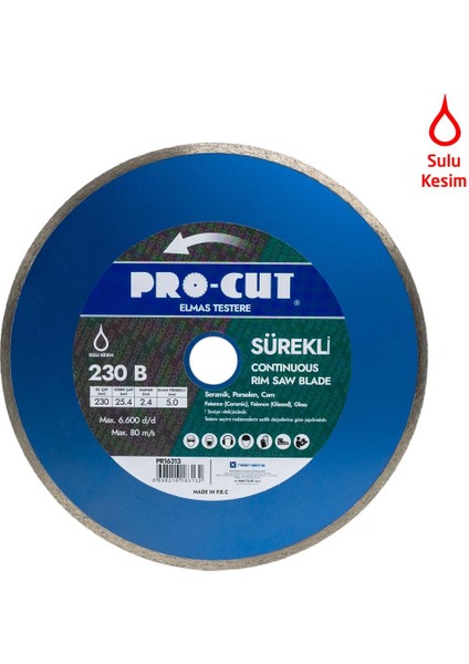 Procut PR16313 230MM Sürekli Kesim Bıçağı