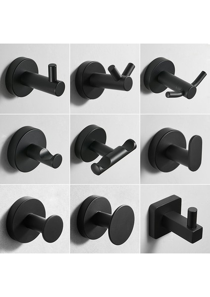 Gövde Tarzı Tarzı Siyah Paslanmaz Çelik Elbise Askısı Duvara Monte Havlu Askısı Giysi Askısı Banyo Donanımı Askılar (Yurt Dışından) modelleri