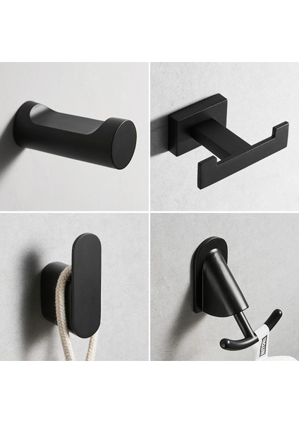 Gövde Tarzı Tarzı Siyah Paslanmaz Çelik Elbise Askısı Duvara Monte Havlu Askısı Giysi Askısı Banyo Donanımı Askılar (Yurt Dışından) fırsatları