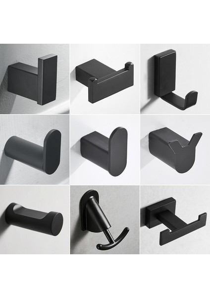 Gövde Tarzı Tarzı Siyah Paslanmaz Çelik Elbise Askısı Duvara Monte Havlu Askısı Giysi Askısı Banyo Donanımı Askılar (Yurt Dışından) indirimleri