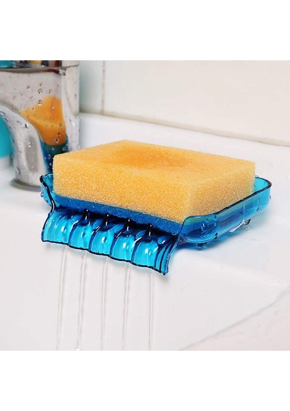 Mavi Stil Kaymayan Saklama ve Süzgeç Sabun Kutusu Banyo Aksesuarları - Plastik Sabunluk (Yurt Dışından)