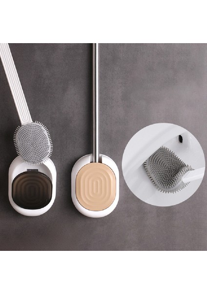 Kayısı C Tarzı Yaratıcı Tpr Tuvalet Fırçası Silikon Fırça Başlıklı Paslanmaz Çelik Sap Veya Pp Sap Duvara Monte Banyo Temizlik Araçları - (Yurt Dışından) fiyatları