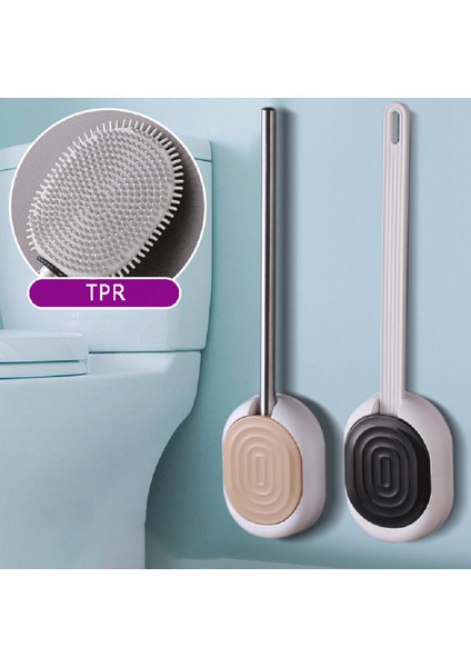 Kayısı C Tarzı Yaratıcı Tpr Tuvalet Fırçası Silikon Fırça Başlıklı Paslanmaz Çelik Sap Veya Pp Sap Duvara Monte Banyo Temizlik Araçları - (Yurt Dışından) indirimleri