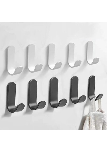 Beyaz x 5 Tarzı Duvara Monte Havlu Askısı Banyo Için Montaj Kanca Mutfak Için Paslanmaz Kanca Anahtarlar Için Askı Eşyalar Için Kanca (Yurt Dışından) fiyatları