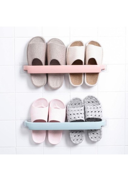 Pembe Stil Yeni Yumruksuz Banyo Havlu Askı Raf Tutucu Duvara Monte Kendinden Yapışkanlı Askı Raf Banyo Aksesuarları Drog (Yurt Dışından)