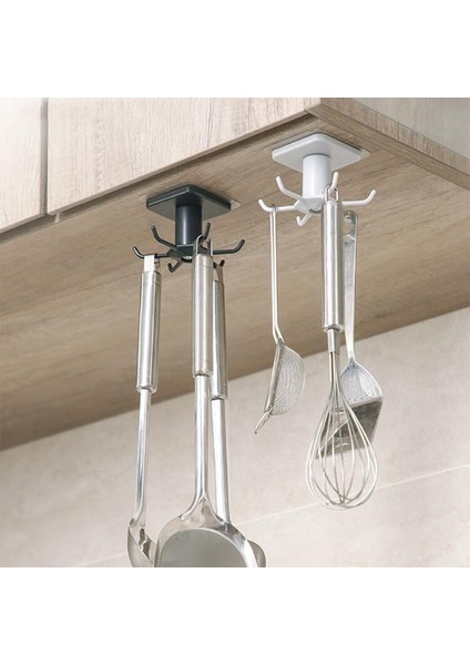 Bk Tarzı 360 Derece Mutfak Döner Depolama Askısı Deliksiz Duvar Rafı Banyo Askısı Kaşık Tencere Tava Organizatörü (Yurt Dışından) fiyatları