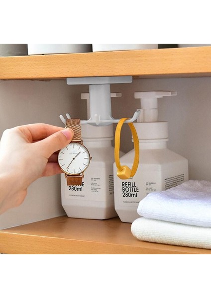 Bk Tarzı 360 Derece Mutfak Döner Depolama Askısı Deliksiz Duvar Rafı Banyo Askısı Kaşık Tencere Tava Organizatörü (Yurt Dışından) modelleri