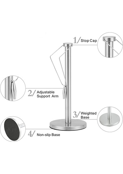 C Tipi Küçük Boyutlu Stil Mutfak Tezgahı ve Yemek Masası Için Paslanmaz Çelik Kağıt Havluluk - Kağıt Havlu Tutacağı (Yurt Dışından) fırsatları