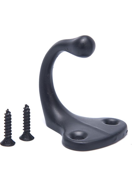 Bk Tarzı 1 Adet Ağır Hizmet Palaska Duvara Monteli Şapka Askısı Çift Çatal Retro Palaska Asılı Siyah Beyaz Renk (Yurt Dışından)