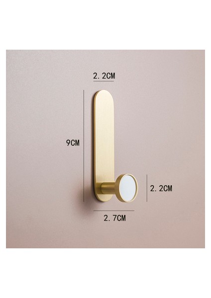 HK-322-BAI-S Stili Sabit Pirinç Elbise Askısı Duvara Monte Kıyafet Askısı Dekoratif Anahtar Tutucu Şapka Atkı Çanta Askısı Ücretsiz Delme Kapı Tutturmadan Nalizsiz (Yurt Dışından)