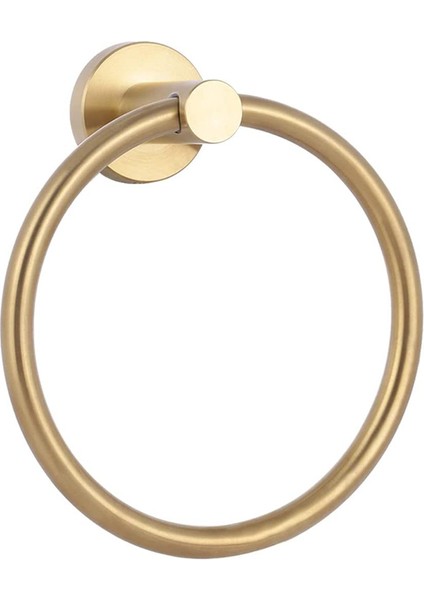 Bir Stil 1 Parça Fırçalanmış Altın Paslanmaz Çelik Banyo Havlu Askısı Duvara Monte Yuvarlak Havlu Halkaları Döner Havlu Rafı Mutfak Aksesuarları Seti (Yurt Dışından) fırsatları