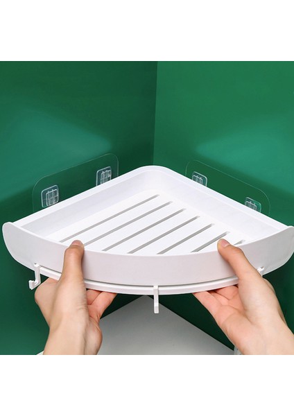 Beyaz Stil Banyo Rafı Organizatör Köşe Rafı Depolama Tutucu Plastik Banyo Rafı Emme Bardak Duş Duvar Tutucu Şampuan Tutucu (Yurt Dışından) modelleri