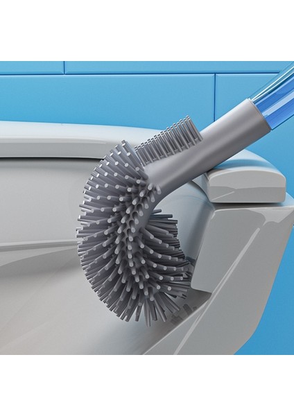 Duvara Monte Temizlik Fırçası Silikon Tuvalet Fırçası ve Tutucu Tuvalet Temizleyici Ekleyebilir Tpr Yumuşak Kıllar Tuvalet Fırçası (Yurt Dışından) modelleri