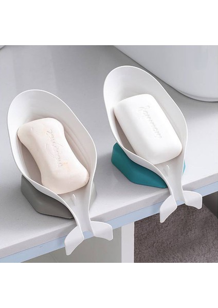 Gri Stil Yaratıcı Balina Şekilli Sabun Kutusu Süzgeçli Sabun Tutucu Kutu Banyo Duş Sabun Tutucu Sünger Saklama Tepsi Banyo Malzemeleri (Yurt Dışından) fırsatları