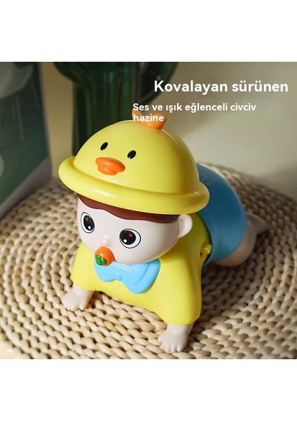 Çocuk Head Up Eğitim Oyuncak 6 Ay Müzik 1 Yaşındaki Bulmaca Elektrikli Emekleme Öğrenme Emekleme Rehberliği (Yurt Dışından)