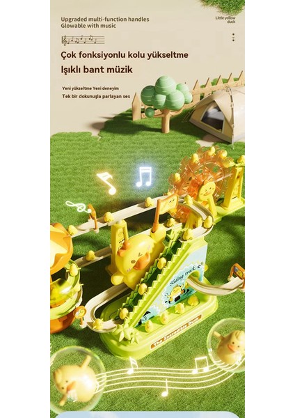 Ördek Dönme Dolap Parça Parkı Oyuncak Merdiven Tırmanma, Otomatik Kaydırak, Işık ve Müzik 6 Duck Pil Sürümü (Yurt Dışından)