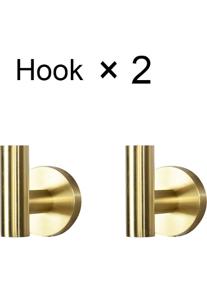 2 Adet Tarzı Kanca Fırça Altın Banyo Donanım Aksesuarları Seti Havlu Askısı Kağıt Tutucu Havlu Halkası Bornoz Kanca Yuvarlak Klasik Banyo Aksesuarları (Yurt Dışından)