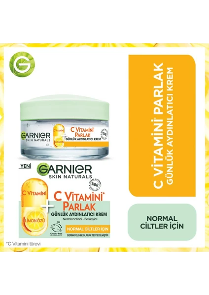 C Vitamini Parlak Günlük Aydınlatıcı Nemlendirici Krem 50ML