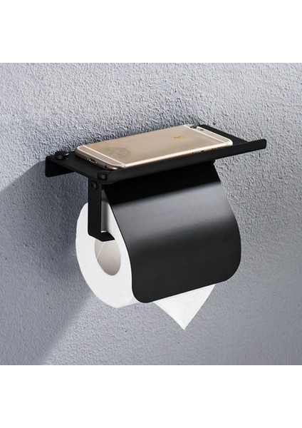 Dikdörtgen Stili Siyah Alüminyum Duvar Rafları Raf Kâğıt Kutusu Alüminyum Banyo Köşe Raf Duvara Monte Mutfak Depolama Tutucu Baharatlık (Yurt Dışından) fırsatları