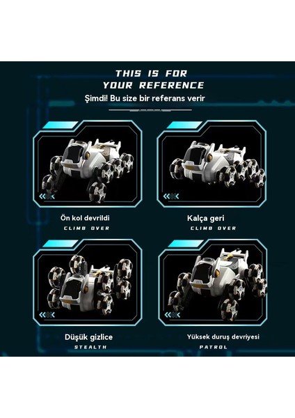 Uzaktan Kumandalı Ay Keşif Köpeği Gündüz Tekerleği Dublör Sürüklenme Köpeği Akıllı Makine Köpek Teknolojisi Robot Oyuncak (Yurt Dışından)