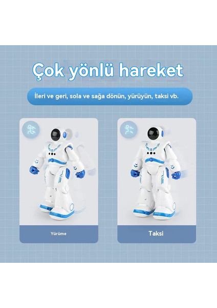 Uzay Robotu Uzaktan Kumanda Akıllı Programlama Hareketi Dokunma Algılama Dansı Çocuk Oyuncak Robot (Yurt Dışından)