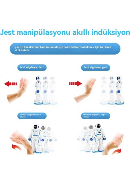 Uzay Robotu Uzaktan Kumanda Akıllı Programlama Hareketi Dokunma Algılama Dansı Çocuk Oyuncak Robot (Yurt Dışından)