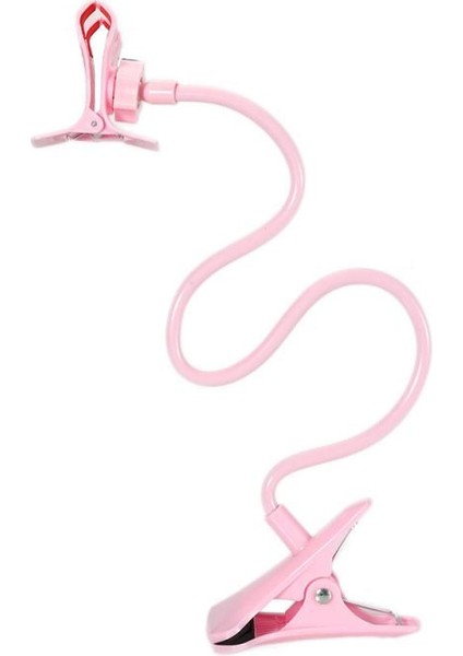 Pembe Stil Telefon Klipsi Cep Telefon Tutucu 360° Hücre Ayarlanabilir Ev Yatak Masaüstü Montaj Braketi Esnek Araçlar Tembel Kol Evrensel Aksesuarlar (Yurt Dışından)
