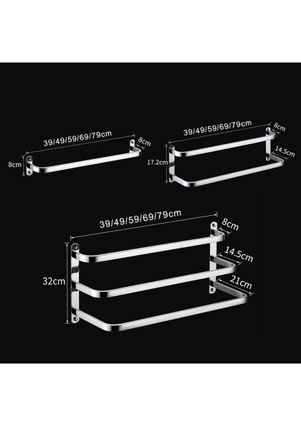 SIYAH-TEK-39CM Tarzı Yumruk Izi Olmadan Askılı Havlu Askısı Duvara Monte Paslanmaz Çelik cm Havlu Rafı Banyo Havlu Çubuğu Mat Havlu Tutucu (Yurt Dışından) modelleri